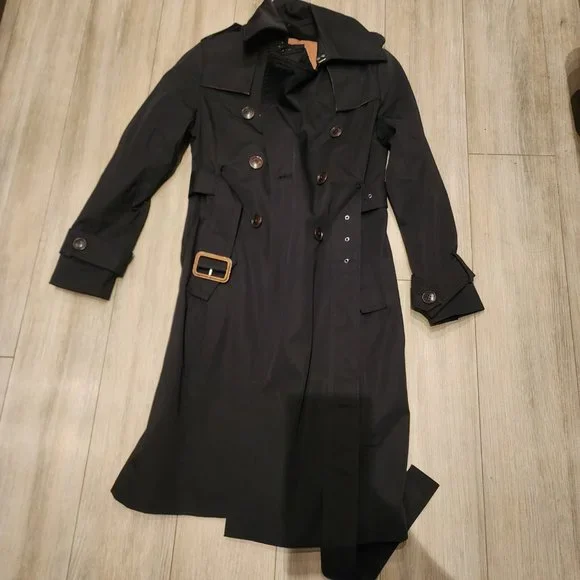 Banana Republic Essential Trench Coal, Black - Picture 1 of 4